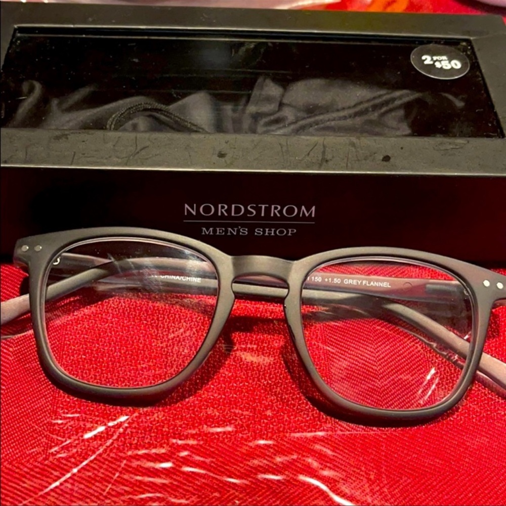 Black mate reading glasses they look great.